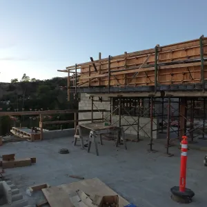 Pritzlaff Conservation Center Construction, looking northwest across deck