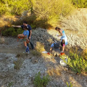 UCSB students learning how to make plant and tissue collections