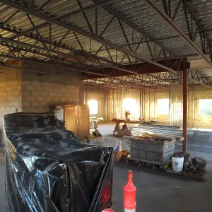 Pritzlaff Conservation Center Construction, looking southwest across Administrative office area 