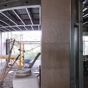 Pritzlaff Conservation Center Construction, Panorama of lobby and central hallway