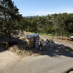 After installation of Island Oaks, flanking the entrance to the new Island Section at the Pritzlaff Conservation Center