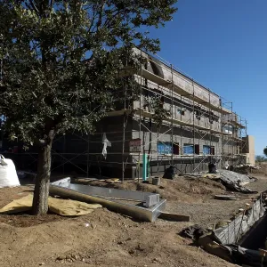 Pritzlaff Conservation Center Construction, Exterior looking southeast