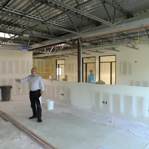Pritzlaff Conservation Center construction, staff tour