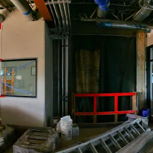 Pritzlaff Conservation Center Construction, Panorama of lobby