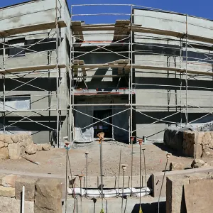 Pritzlaff Conservation Center Construction, panorama of west face