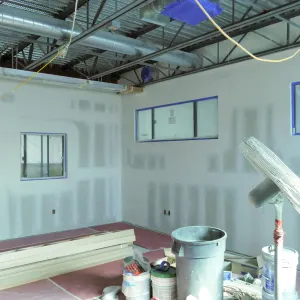 Pritzlaff Conservation Center Construction, looking southeast across wet lab area