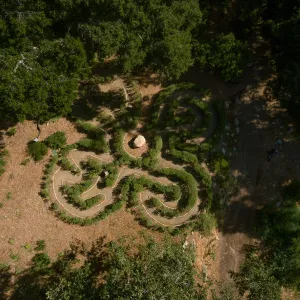 Aerial view of Centennial Maze