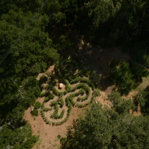 Aerial view of Centennial Maze