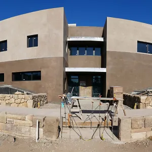 Pritzlaff Conservation Center Construction, panorama of west face