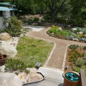 Home Demonstration Garden Renovation, view 28, looking east from deck