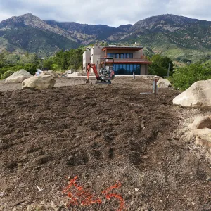 Island View Garden Installation, view looking northeast from south steps