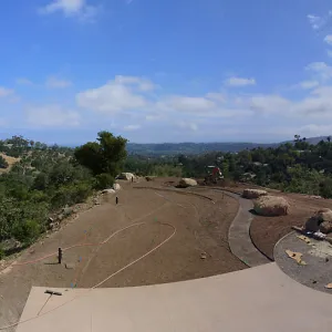 Island View Garden Installation, panorama from Pritzlaff Conservation Center Deck