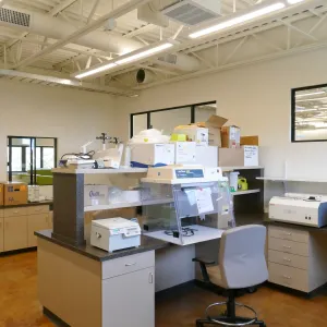 Pritzlaff Conservation Center Construction, looking southeast across wet lab area