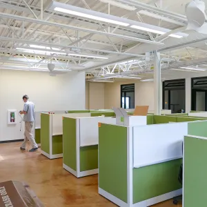 Pritzlaff Conservation Center Construction, looking southwest across Administrative office area