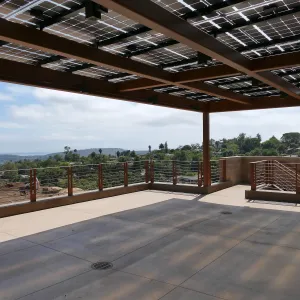 Pritzlaff Conservation Center Construction, looking southwest across deck