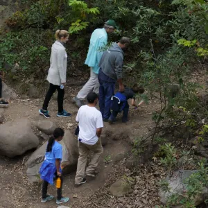 Member Appreciation Month, Full Moon Hike, hikers at lower creek crossing