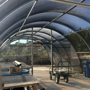 Hoop house at Hort Unit