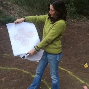 Betsy Lape showing the Maze pattern