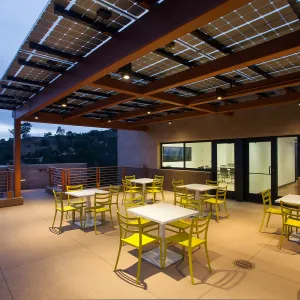Pritzlaff Conservation Center, looking northwest across deck