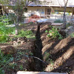 Sewer line installation in Arroyo