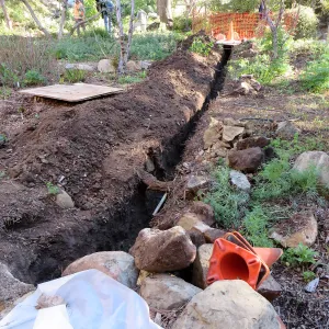 Sewer line installation in Arroyo