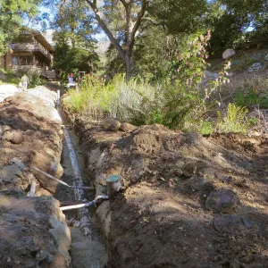 Sewer line installation in Arroyo