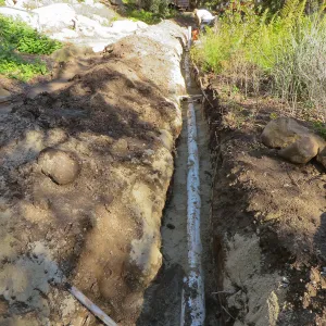 Sewer line installation in Arroyo