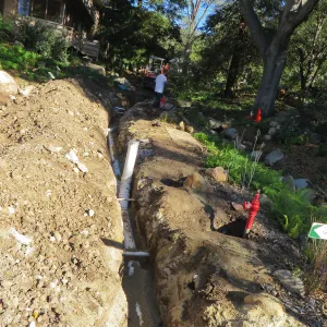 Sewer line installation in Arroyo