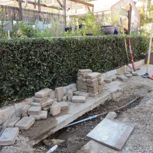 Pipe repair in the courtyard