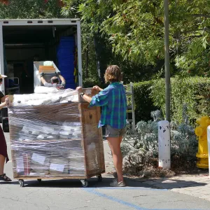 2016 Herbarium Collection Move, loading trucks