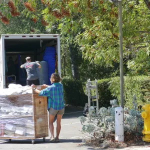 2016 Herbarium Collection Move, loading trucks