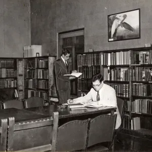V. L. Vander Hoof in [the Natural History] Museum Library