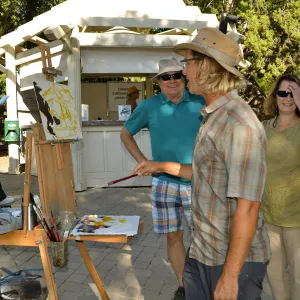 2016 Fall Native Plant Sale Preview Party, plein air artist Chris Potter