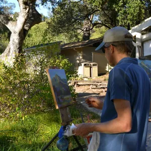 2016 Fall Native Plant Sale Preview Party, plein air artist Kevin Gleason