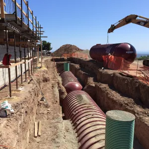 Pritzlaff Conservation Center construction, Storm water detention tank installation