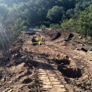 Pritzlaff Conservation Center construction, Installation of sewer or water line PCC to Mission Canyon
