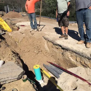 Pritzlaff Conservation Center construction, Installation of gas, electrical, data conduits to Hort Unit