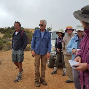 Santa Cruz Island Trip, group with Steve Juank (Diana Blanchard, Kate Davis, Rick Zelazny, Steve Junak, Irene Lam, Larry Disharoon, Diane Galvan, Diane Fox)