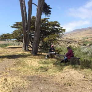 Santa Cruz Island Trip, Dale Parks and Diane Fox at Christy Ranch