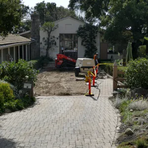 Courtyard renovation, removing pavers
