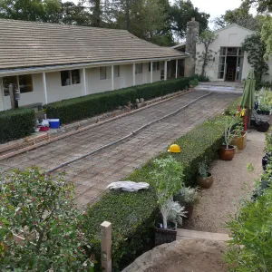Courtyard renovation, preparing to pour concrete