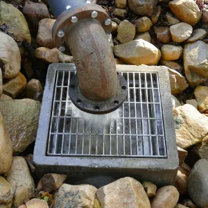 Collected stormwater being transferred to irrigation system