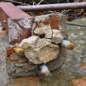 Mission Dam railing damaged in the February 17 2017 rainstorm