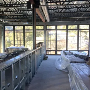 Construction of Prtizlaff Conservation Center, second floor bullpen
