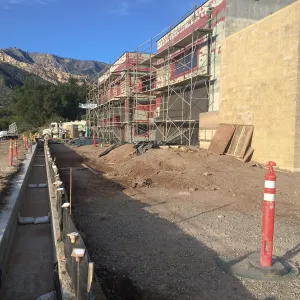 Construction of Prtizlaff Conservation Center, rill and west exterior face