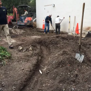 Flagstone area installation, Water Wise Home Garden