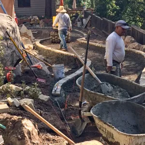 Preparing new path to Cottage and Water Wise Home Garden