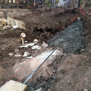 Preparing new path to Cottage and Water Wise Home Garden