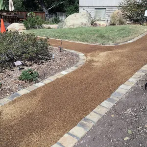 New Eco-Pave path around Cottage and Water Wise Home Garden