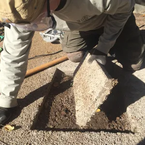 Repair of Eco-Pave path at Water Wise Home Garden